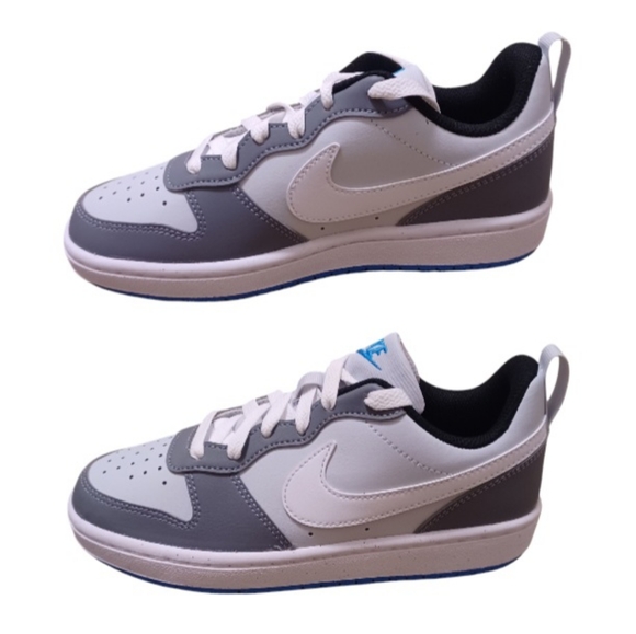 NIKE Court Borough Low Recraft,Pure Platinum/White-Cool Grey DV5456 019 Boy 3.5Y - Picture 3 of 7
